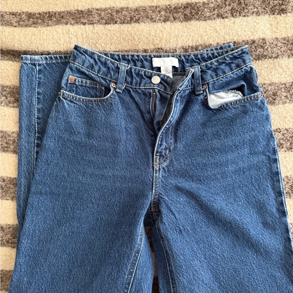H&M Blue Straight Leg Jeans Classic Style - Picture 1 of 2